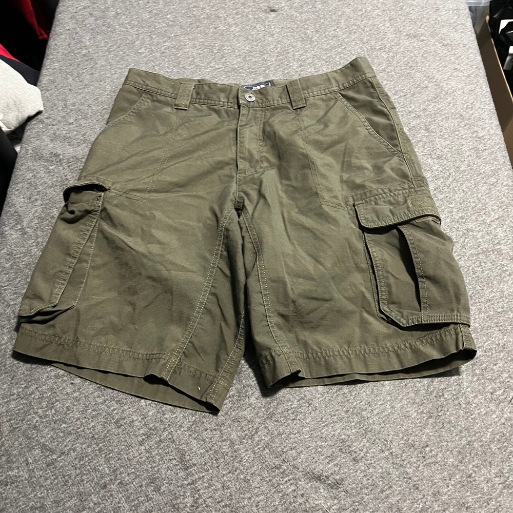 The North Face Mens Olive Green Ripstop Cargo Shorts Size 32 Utility Hiking